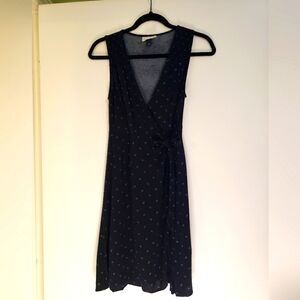 UNIVERSAL THREAD Black Sleeveless Wrap Dress Size XS
